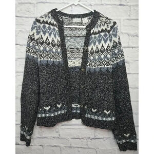 Vintage D.D. Sloane wool cotton blend  cardigan sweater cottage core Medium.